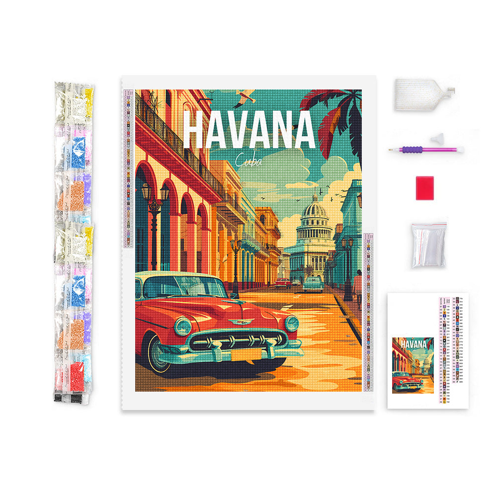 Havana Cuba Cityscape Diamond Painting