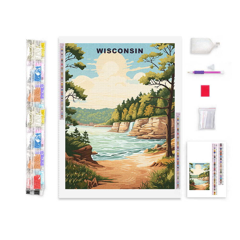 Wisconsin U.S. State Diamond Painting