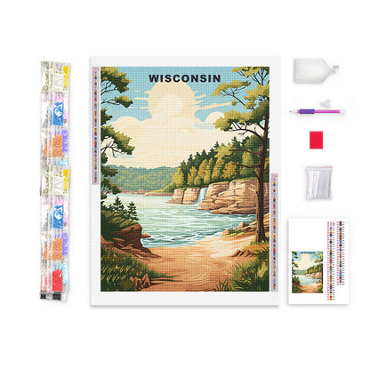 Wisconsin U.S. State Diamond Painting