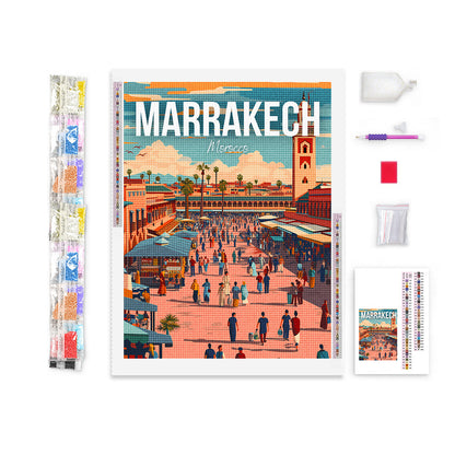 Marrakech Morocco Cityscape Diamond Painting