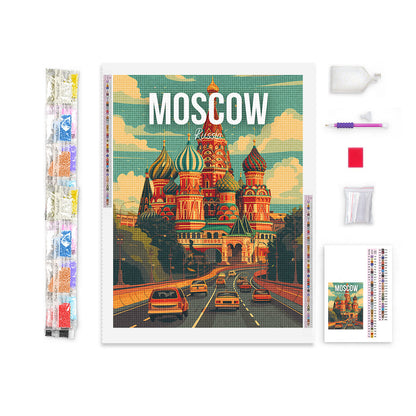 Moscow Russia Cityscape Diamond Painting