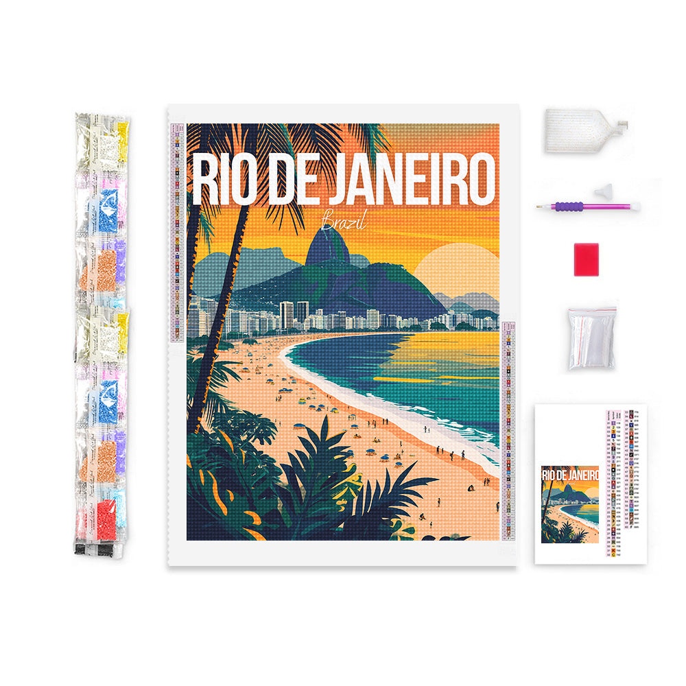 Rio de Janeiro Brazil Cityscape Diamond Painting