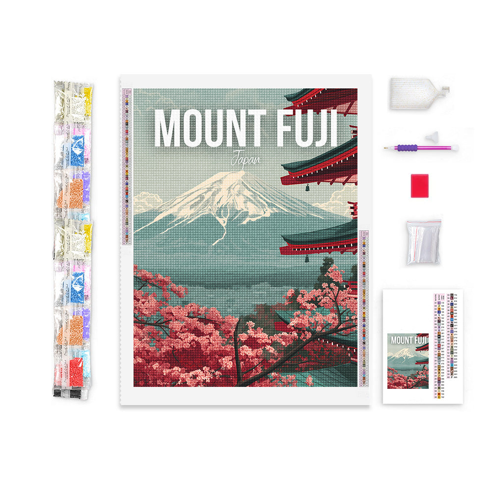 Mount Fuji Japan Cityscape Diamond Painting