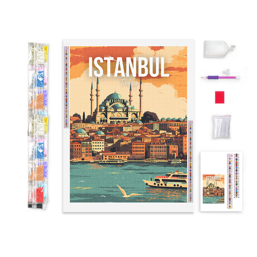 Istanbul Turkey Cityscape Diamond Painting