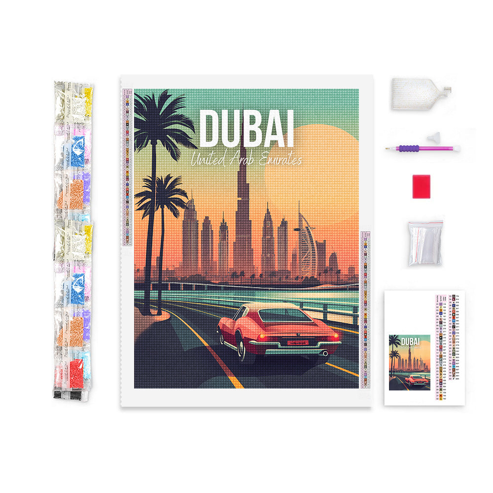 Dubai United Arab Emirates Cityscape Diamond Painting