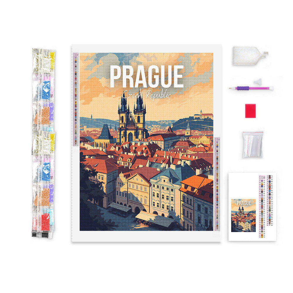 Prague Czech Republic Cityscape Diamond Painting