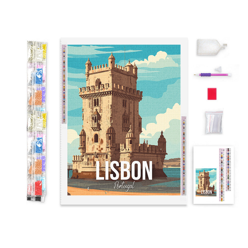 Lisbon Portugal Cityscape Diamond Painting