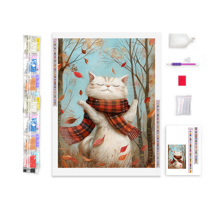 Autumn Breeze Cat Diamond Painting