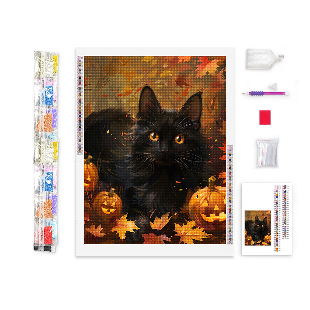 Spooky Black Cat Diamond Painting