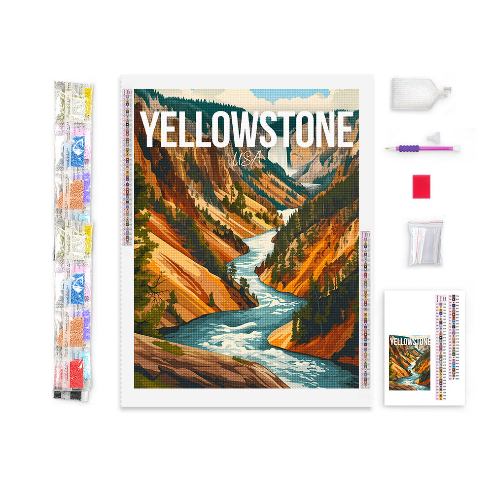 Yellowstone National Park Cityscape Diamond Painting