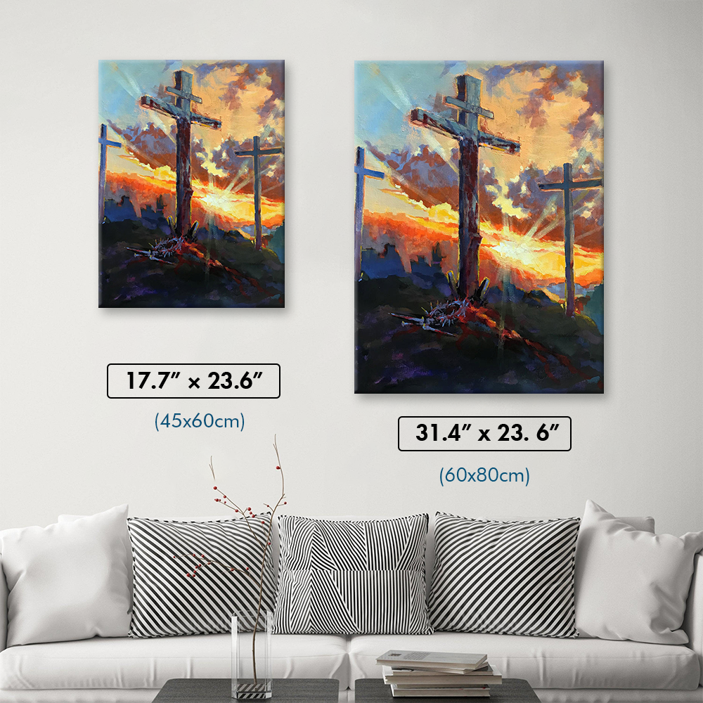 Three Crosses In Sunset Diamond Painting