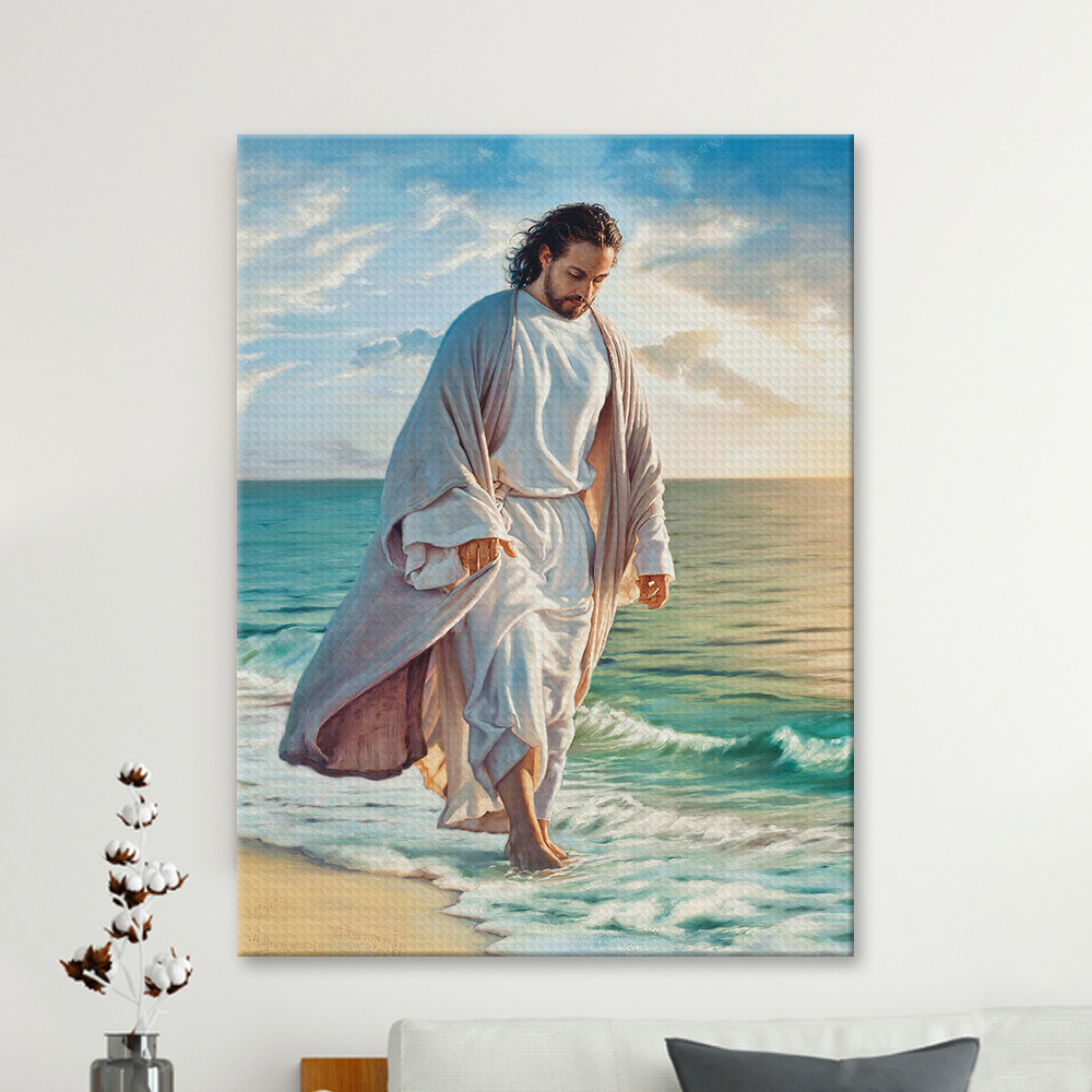 Jesus Walking On The Beach Diamond Painting