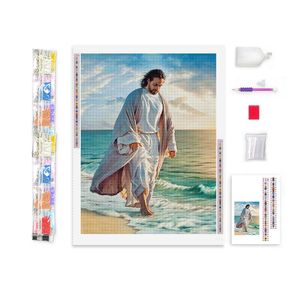 Jesus Walking On The Beach Diamond Painting