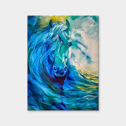 Blue Wave Horse Diamond Painting