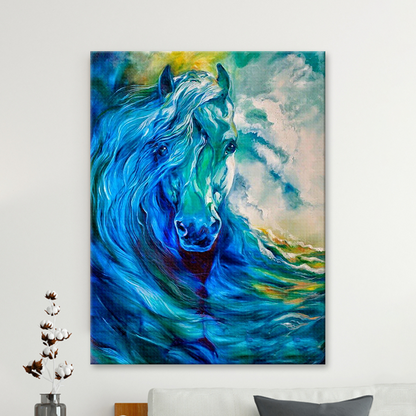 Blue Wave Horse Diamond Painting