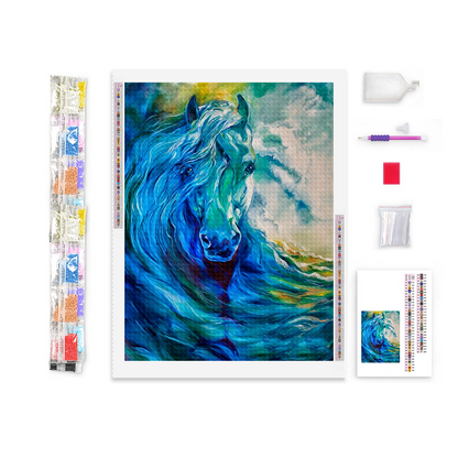 Blue Wave Horse Diamond Painting