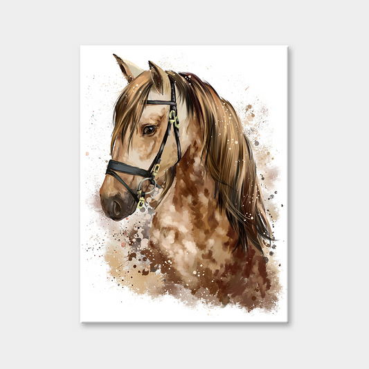 Watercolor Brown Horse Diamond Painting