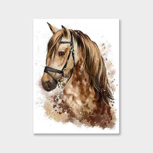 Aquarell Braunes Pferd Diamantmalerei