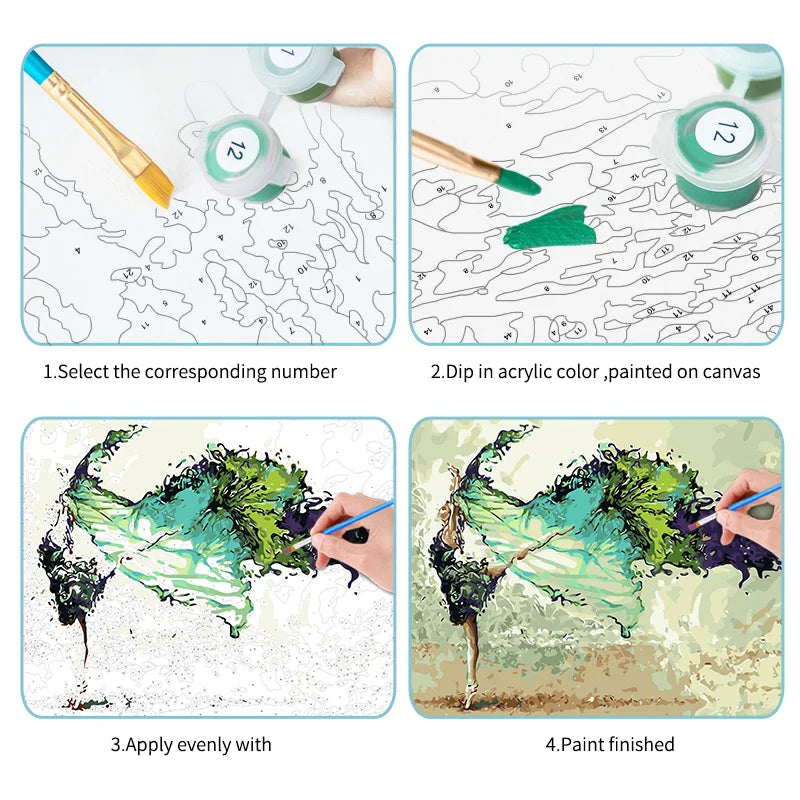 Paint By Numbers For Adults Kits Beagle Dog Animal DIY Acrylic Oil...