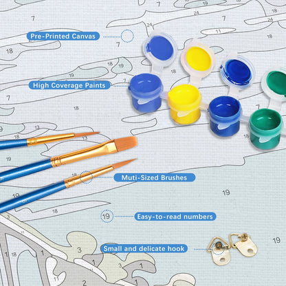 South Carolina State Flower - Yellow Jessamine | Paint by Numbers Kit