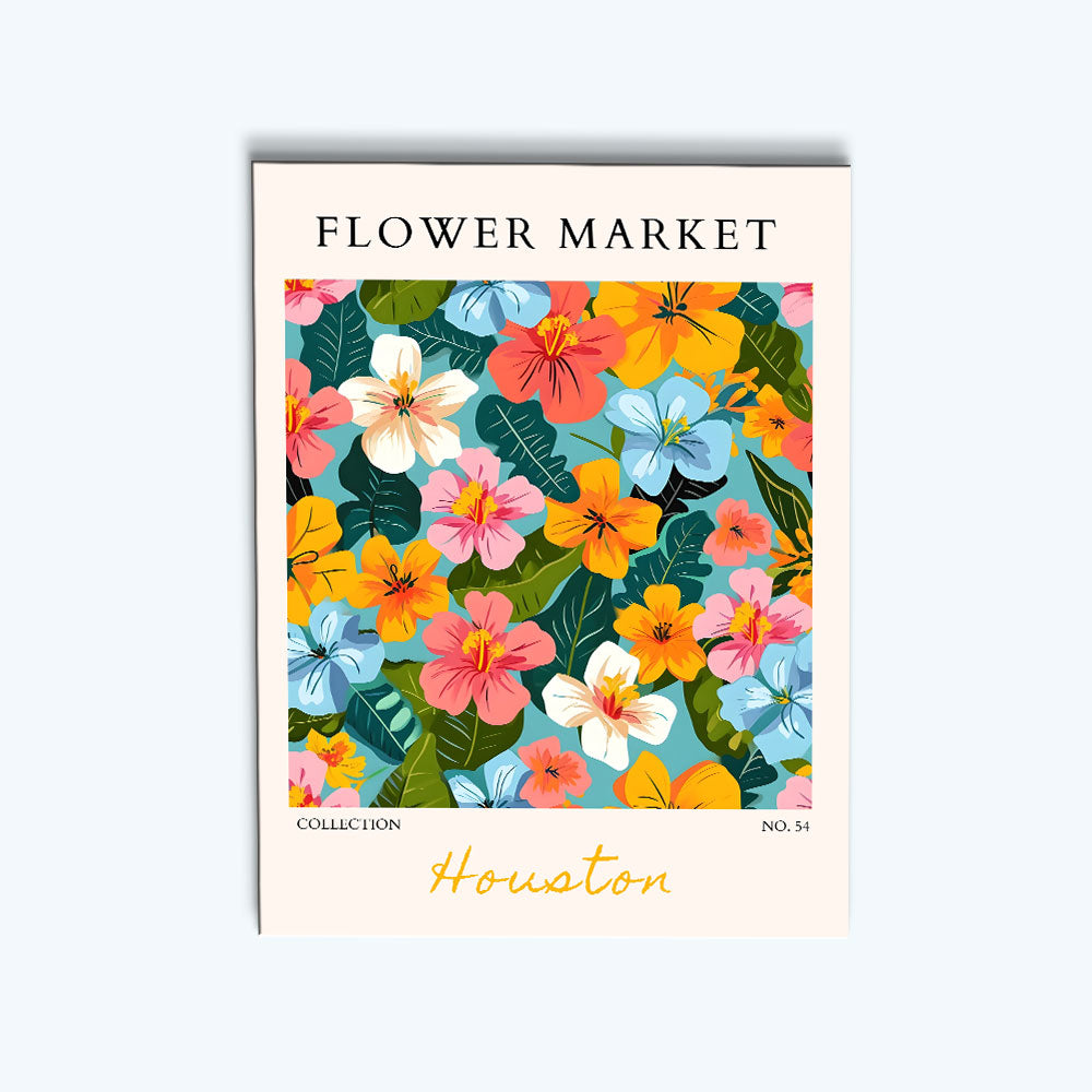 Houston Flower Market | Paint by Numbers Kit