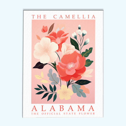 Alabama State Flower - Camellia | Paint by Numbers Kit