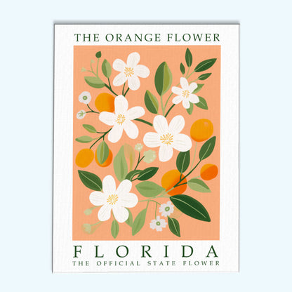 Florida State Flower - Orange Flower | Paint by Numbers Kit