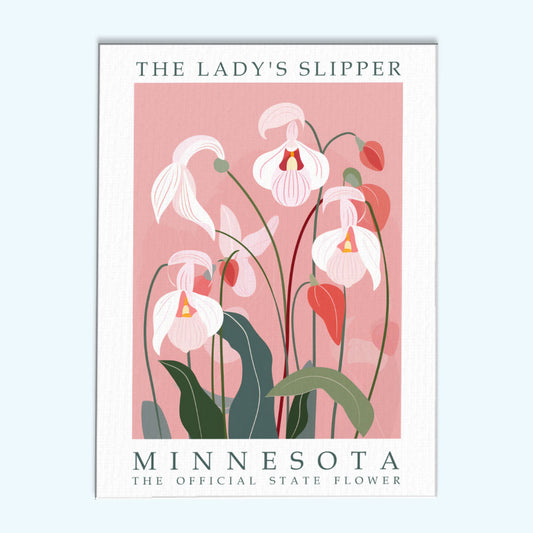 Minnesota State Flower - Lady's Slipper | Paint by Numbers Kit