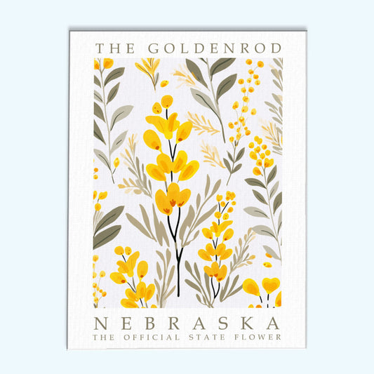 Nebraska State Flower - Goldenrod | Paint by Numbers Kit