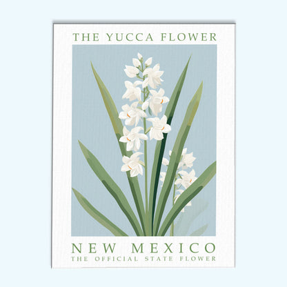 New Mexico State Flower - Yucca Flower | Paint by Numbers Kit