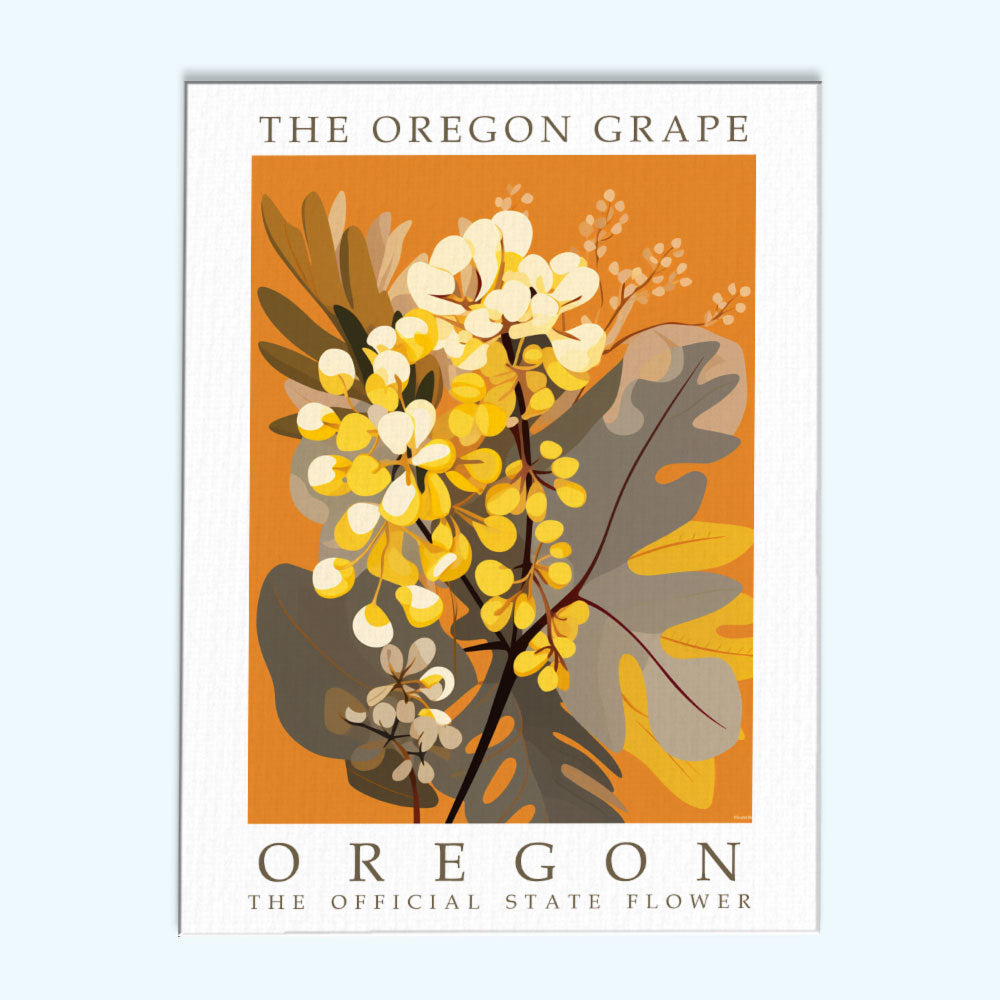 Oregon State Flower - Oregon Grape | Paint by Numbers Kit