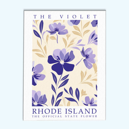 Rhode Island State Flower - Violet | Paint by Numbers Kit