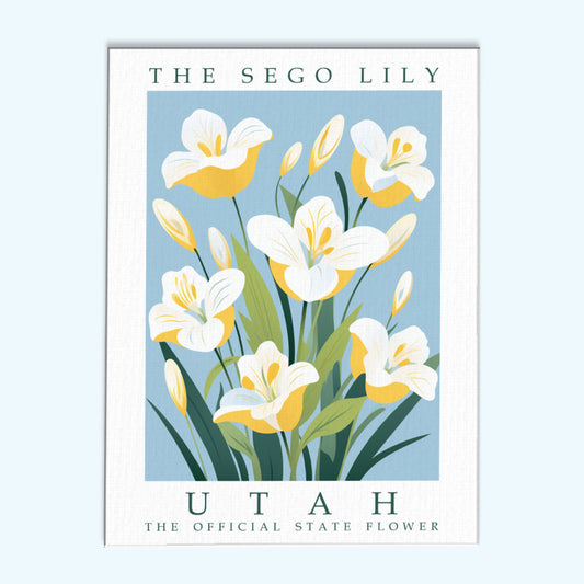 Utah State Flower - Sego Lily | Paint by Numbers Kit