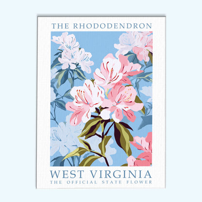 West Virginia State Flower - Rhododendron | Paint by Numbers Kit