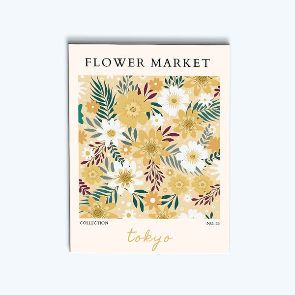 Blumenmarkt von Tokio | Malen nach Zahlen-Set