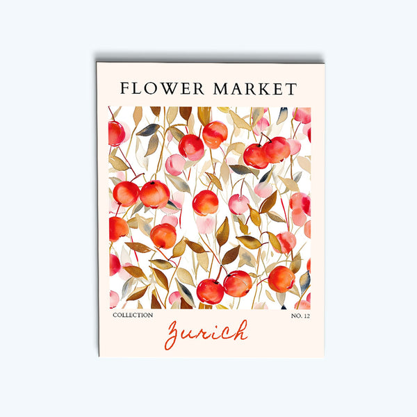 Blumenmarkt Zürich | Malen nach Zahlen Set
