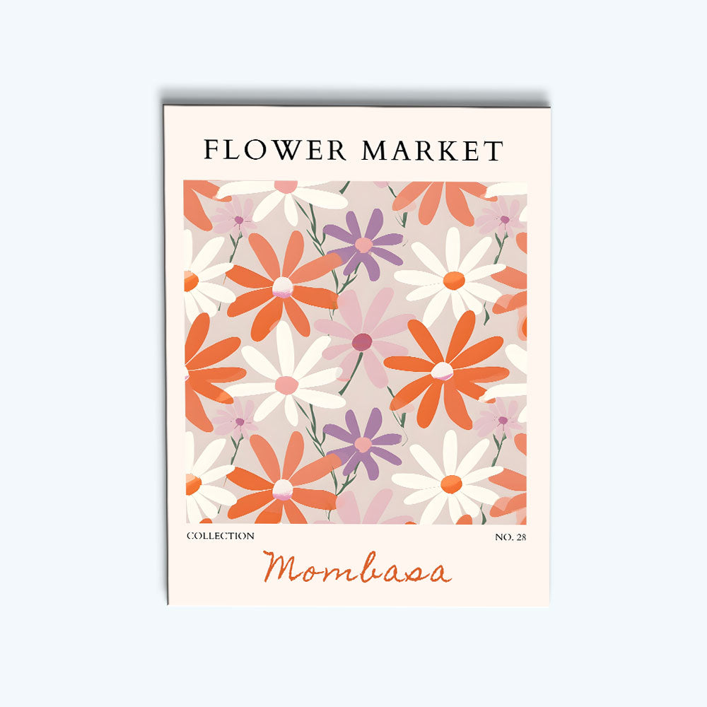 Mombasa Flower Market | Paint by Numbers Kit