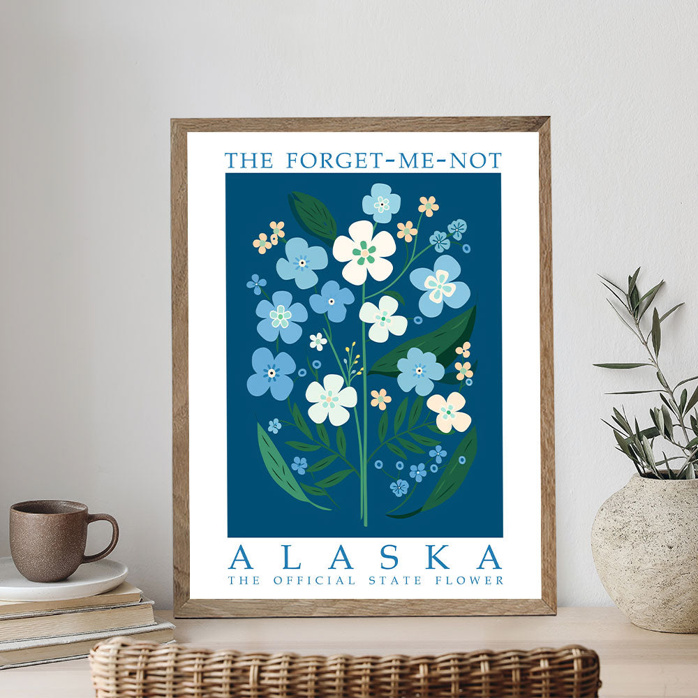 Alaska State Flower - Forget-me-not | Paint by Numbers Kit