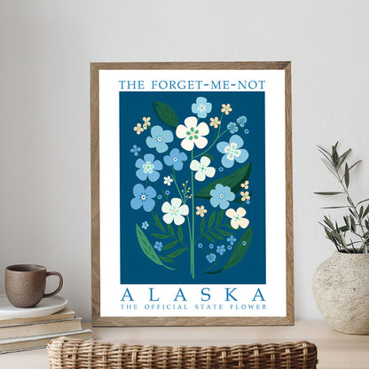 Alaska State Flower - Forget-me-not | Paint by Numbers Kit