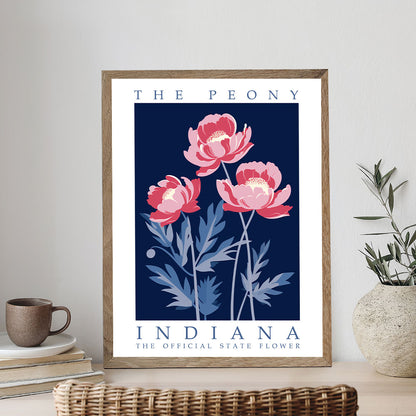 Indiana State Flower - Peony | Paint by Numbers Kit