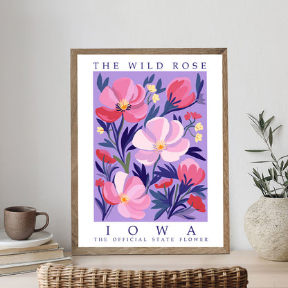 Iowa State Flower - Wild Rose | Paint by Numbers Kit