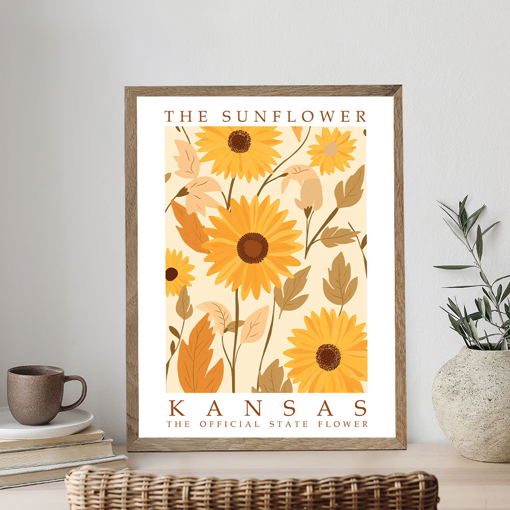 Kansas State Flower - Sunflower | Paint by Numbers Kit