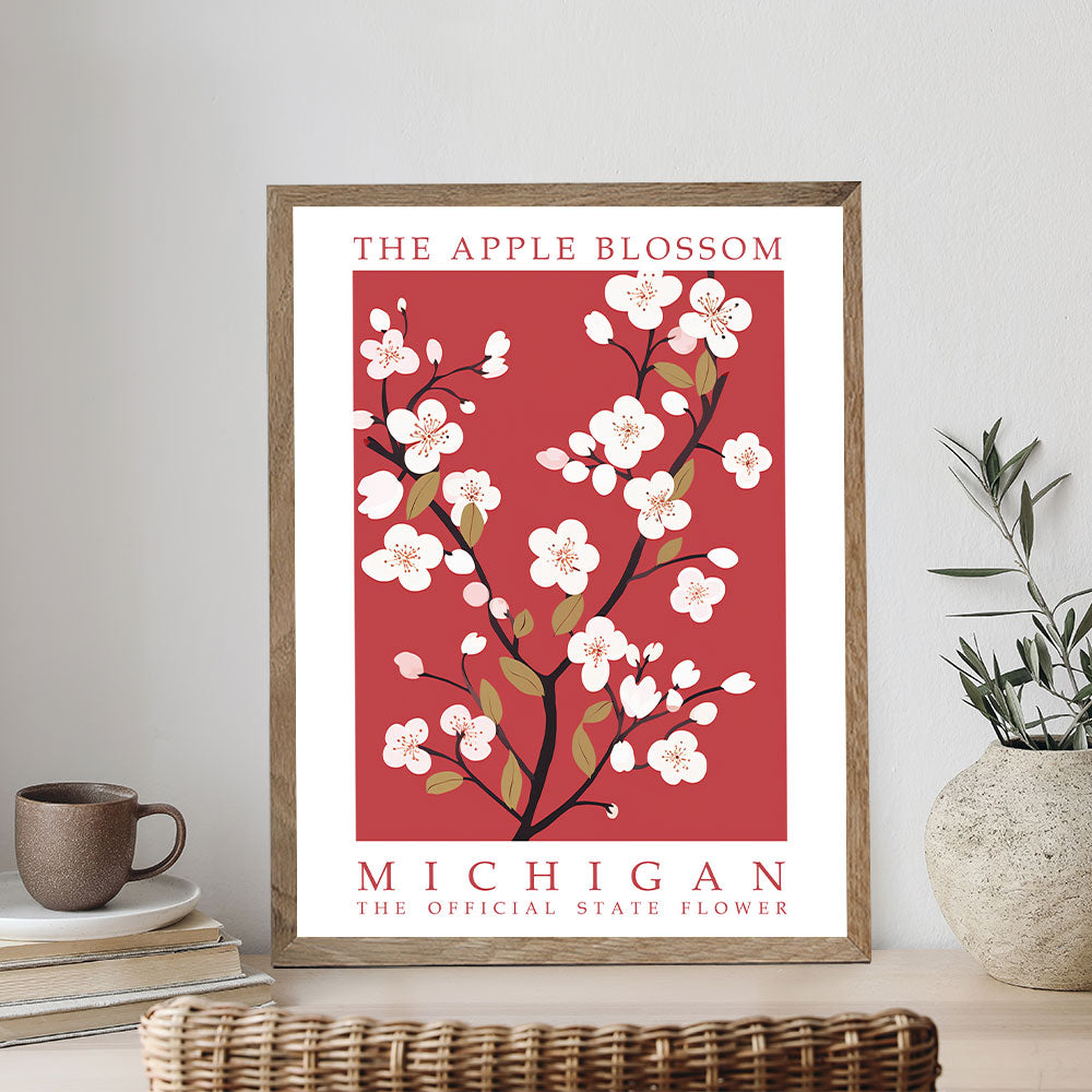 Michigan State Flower - Apple Blossom | Paint by Numbers Kit