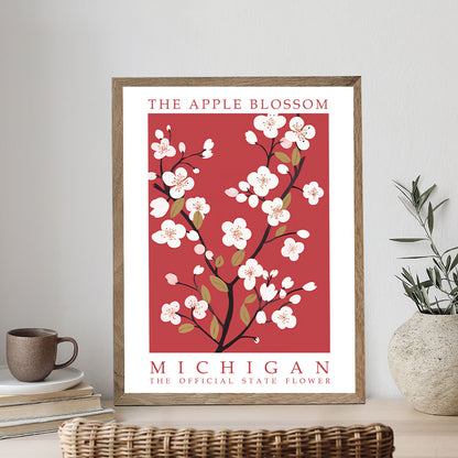 Michigan State Flower - Apple Blossom | Paint by Numbers Kit