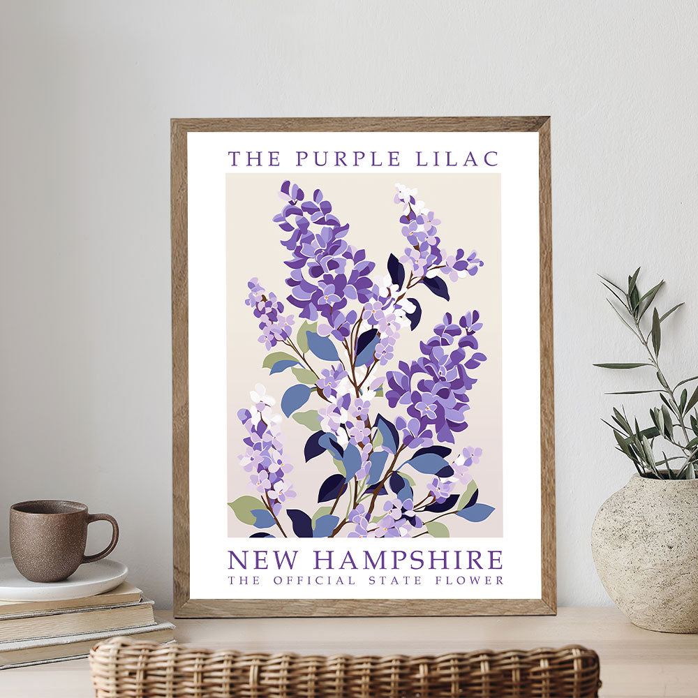 New Hampshire State Flower - Purple Lilac | Paint by Numbers Kit