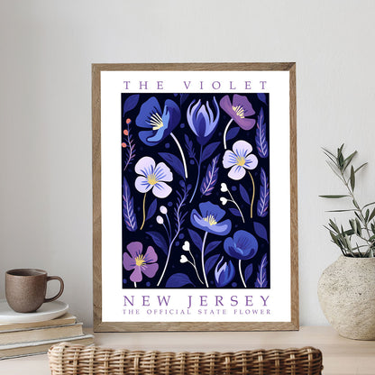 New Jersey State Flower - Violet | Paint by Numbers Kit