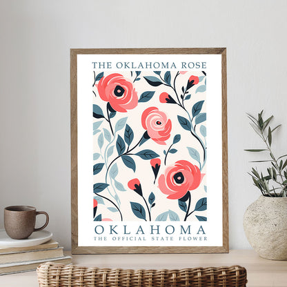 Oklahoma State Flower - Oklahoma Rose | Paint by Numbers Kit