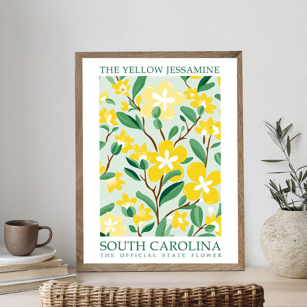 South Carolina State Flower - Yellow Jessamine | Paint by Numbers Kit