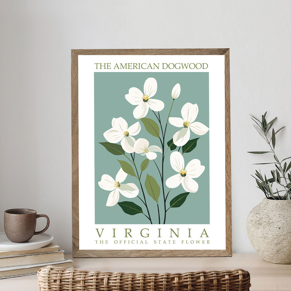 Virginia State Flower - American Dogwood | Paint by Numbers Kit