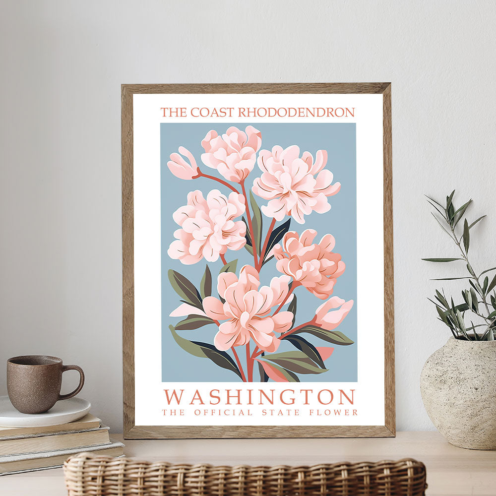 Washington State Flower - Coast Rhododendron | Paint by Numbers Kit